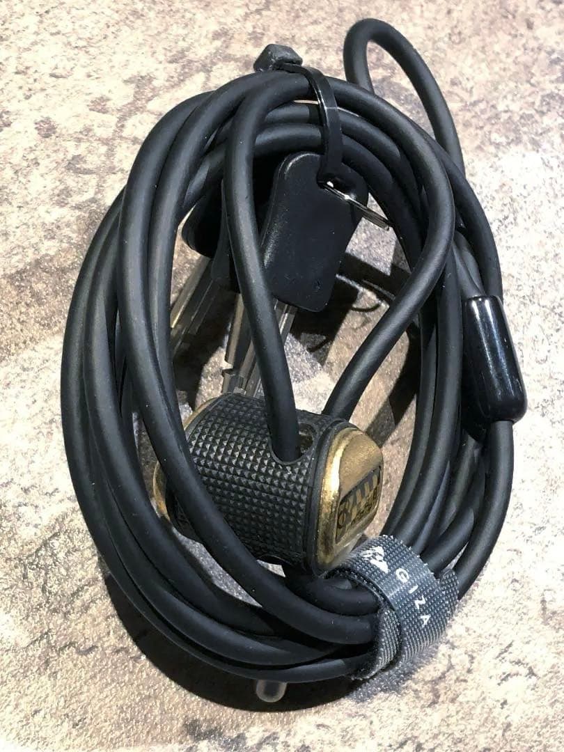 ギザプロダクツ 2m ダブルループ ワイヤーロック 自転車 ツーロック 鍵