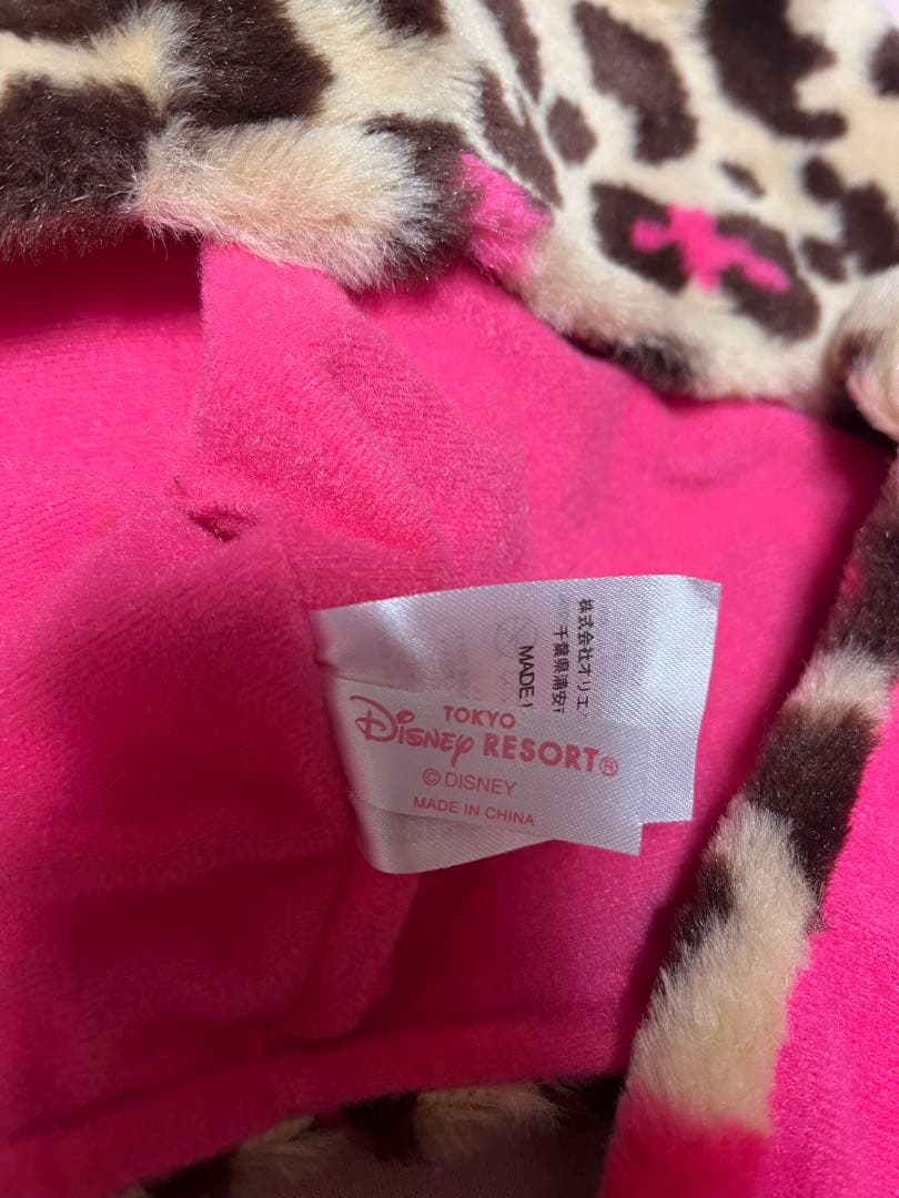 【最終値下げ‼️】ミニーマウス ヒョウ柄耳付きキャップ