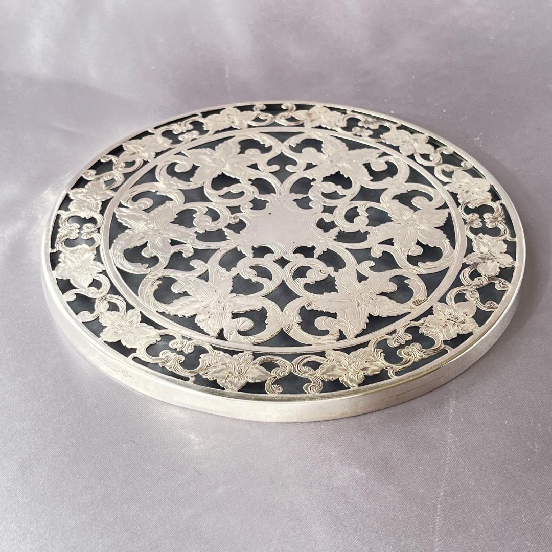 【WEBSTER】 【純銀 / ガラス】ティーセンター 15cm スターリング