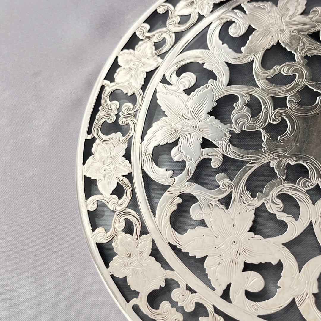 【WEBSTER】 【純銀 / ガラス】ティーセンター 15cm スターリング