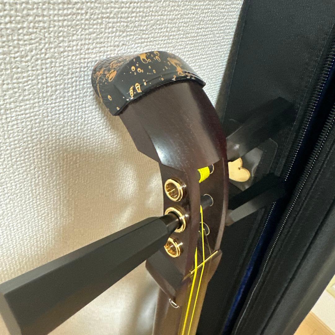 【美品】（特上）津軽三味線セット 紫檀 本体とケース