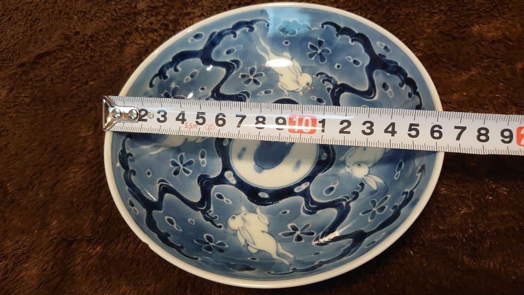 古伊万里　伊万里焼　うさぎ　染付　１客