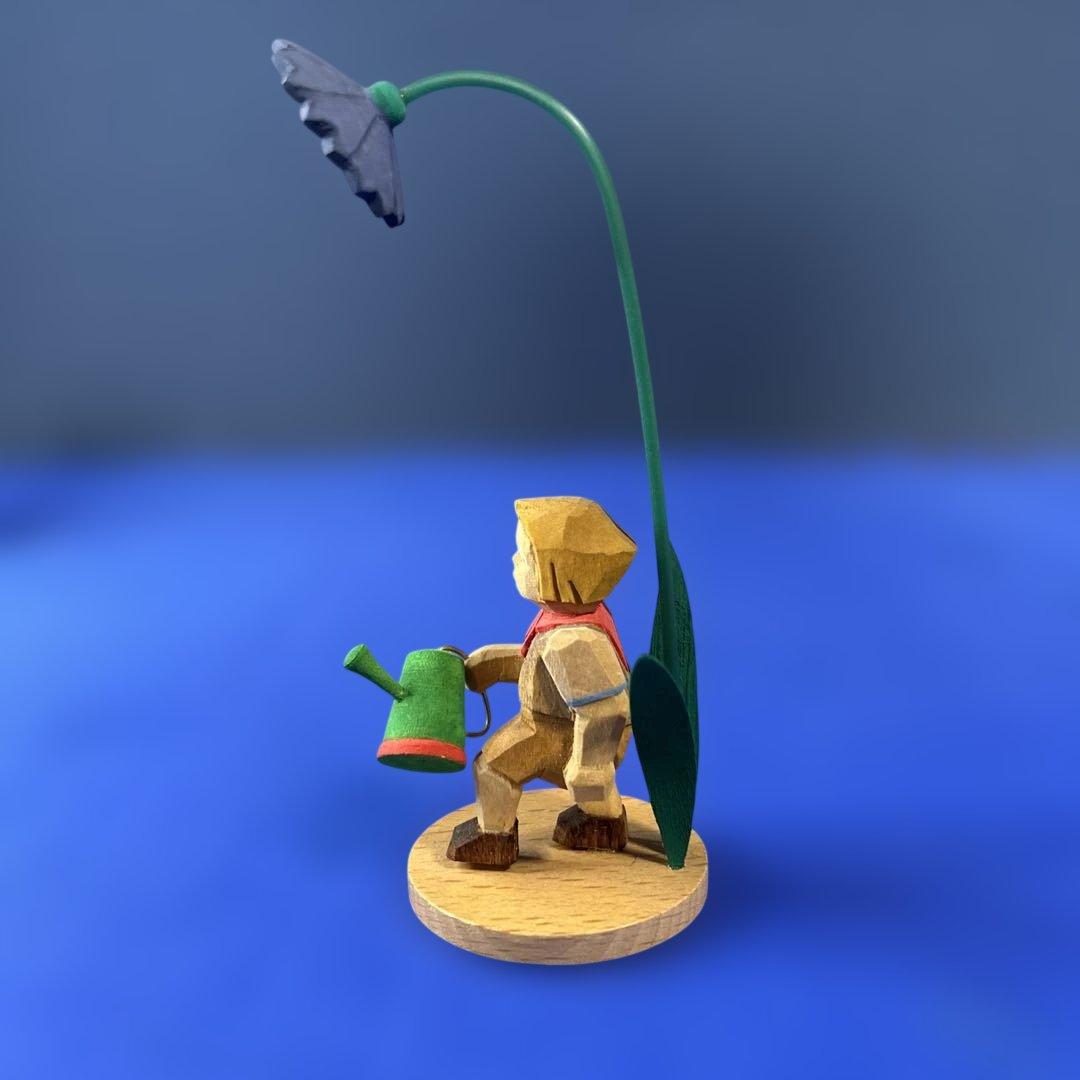 ドイツ製　木製人形　シューマン工房　エルツ地方　ザイフェン 可愛いお花祭り