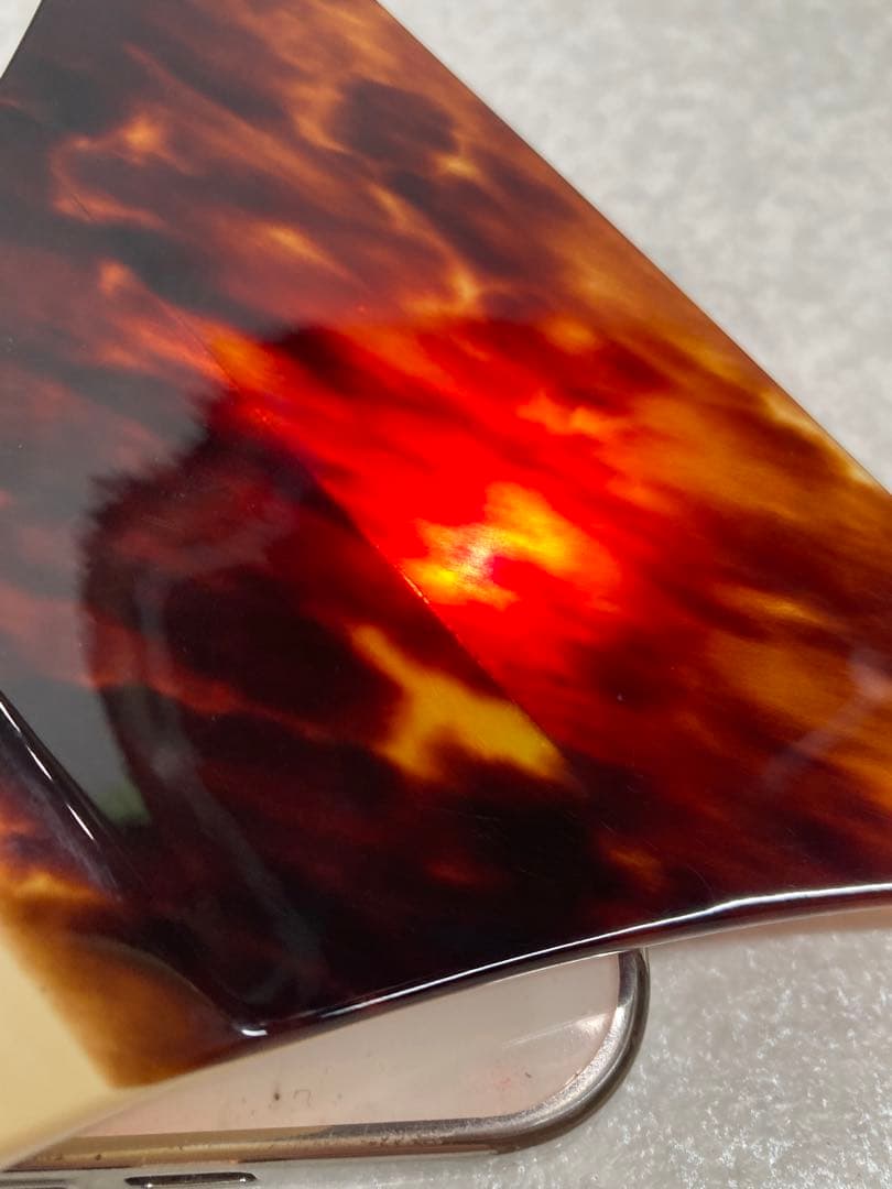 津軽三味線 特上レベル 大きめ 一枚甲 本鼈甲 撥 幅約14cm べっ甲 高級品