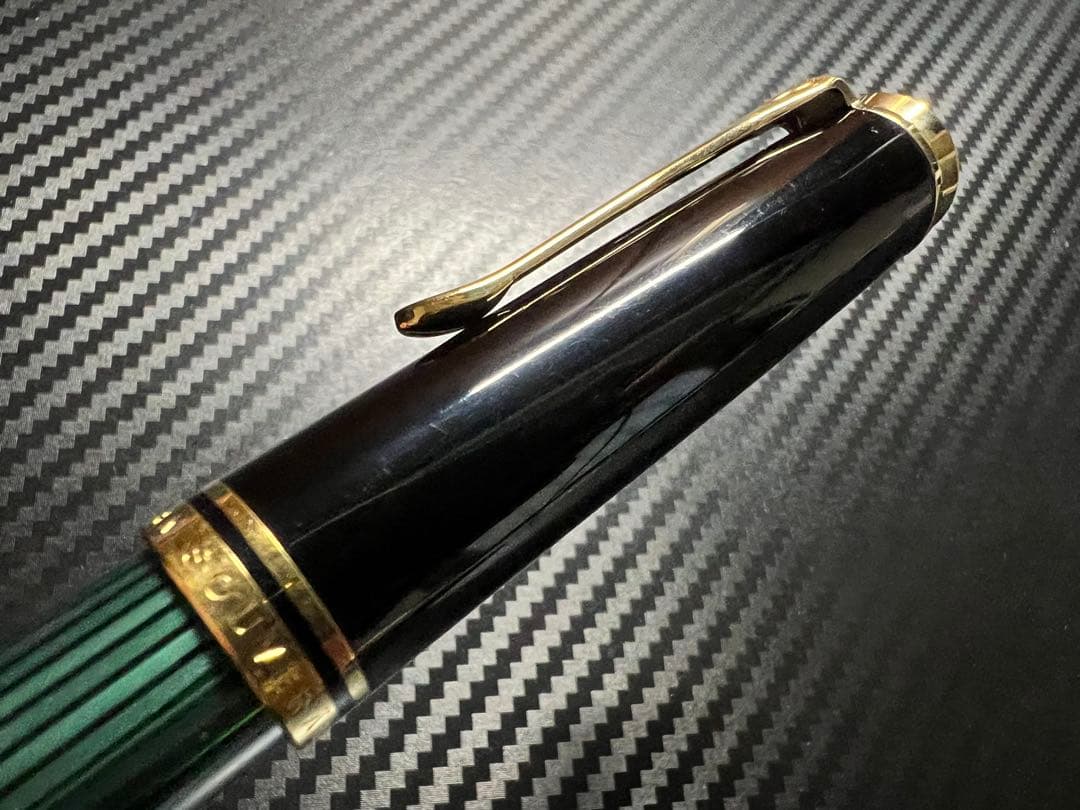 ペリカン 万年筆 美品 M800 緑縞 B