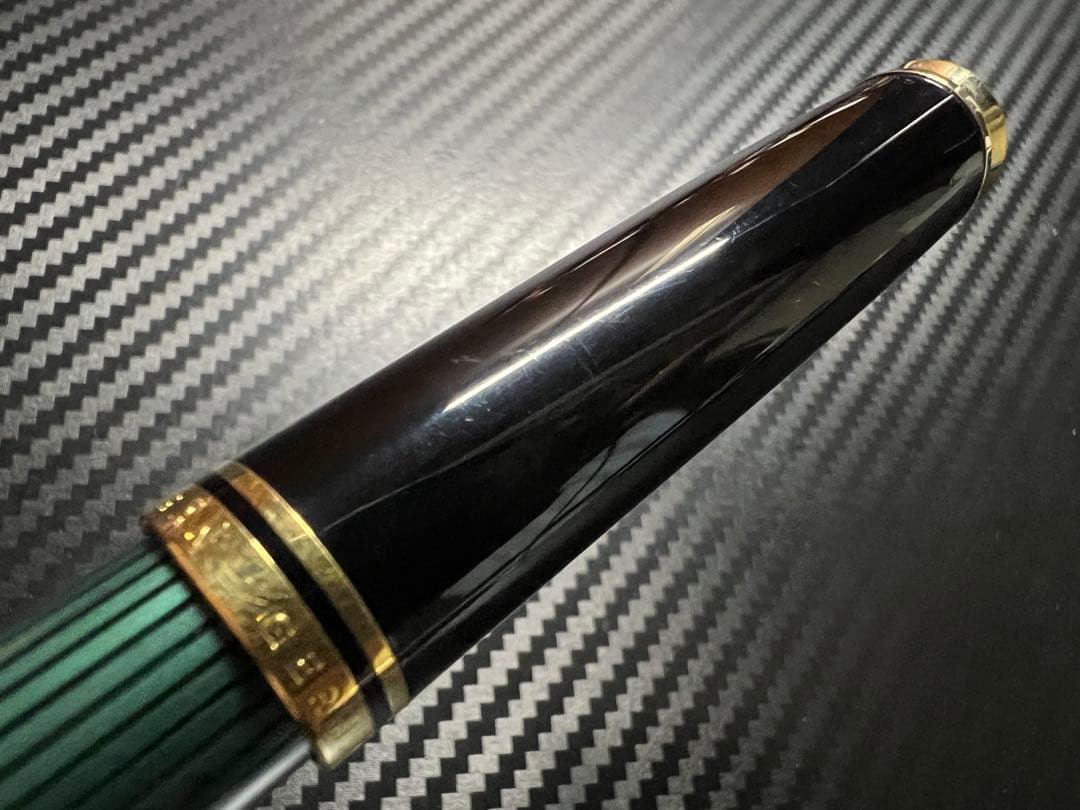 ペリカン 万年筆 美品 M800 緑縞 B