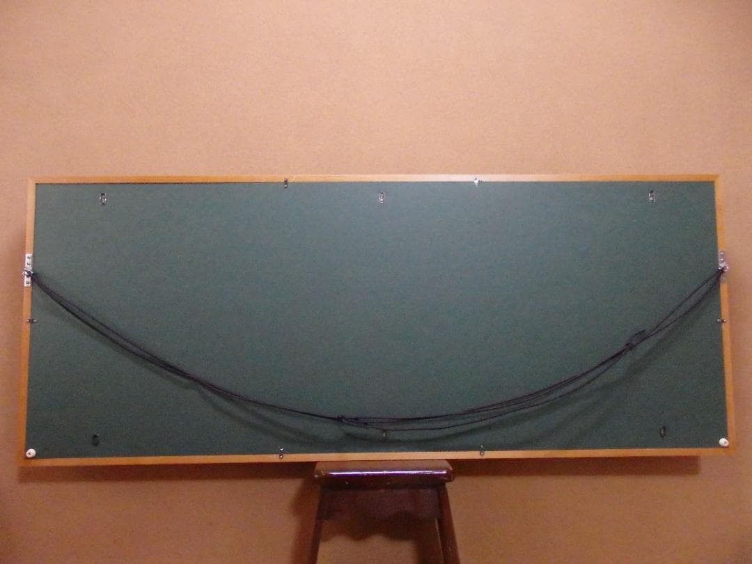 日本画家 吉原芳仙 『ヒマラヤの嶺』扁額/絹本 /1932年作 本物直筆保証