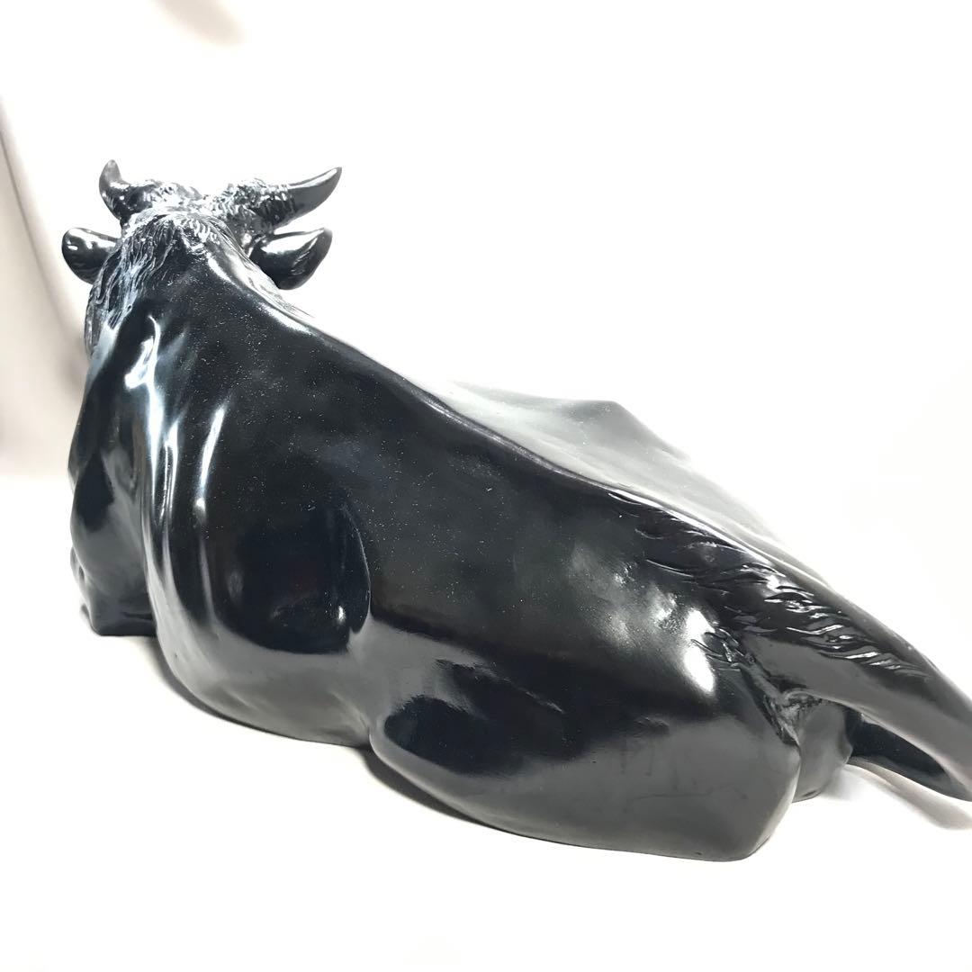 高岡銅器　牛　職人　般若　純一郎作　座牛　銅製　牛の置物　縁起物　インテリア