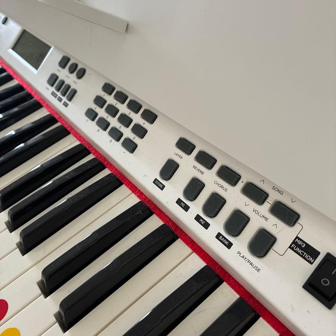 引き取り限定　ホワイト 電子ピアノ 椅子付き