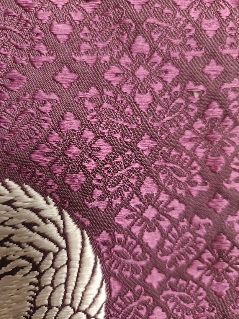 ②銀座高田製　茶道用帛紗 紫色 木箱付き