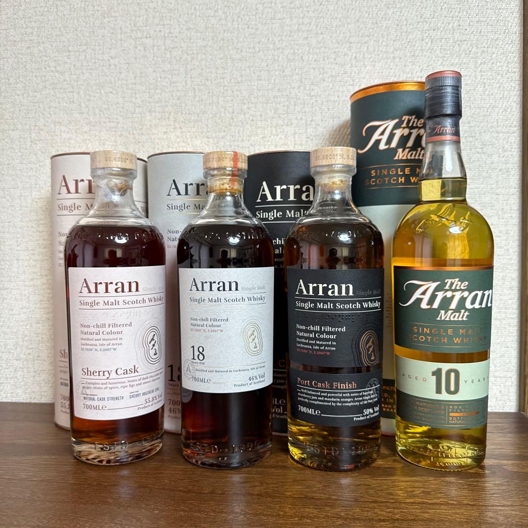 アランArran シングルモルトウイスキー 4本セット