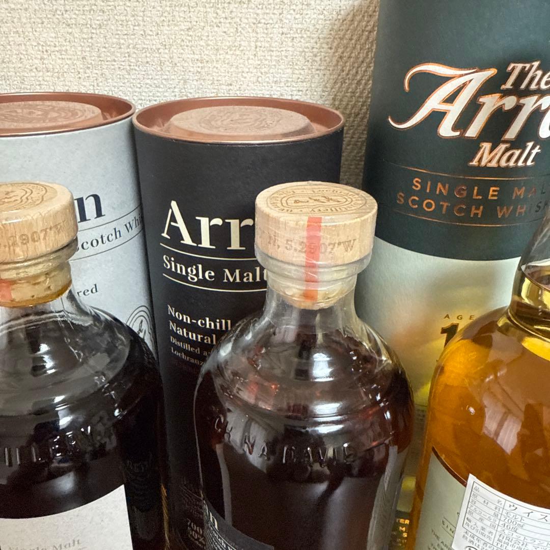アランArran シングルモルトウイスキー 4本セット