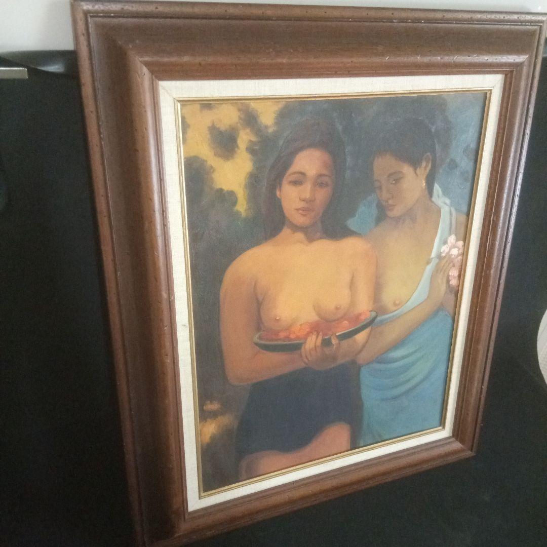 ゴーギャン　２人のタヒチの女　油絵