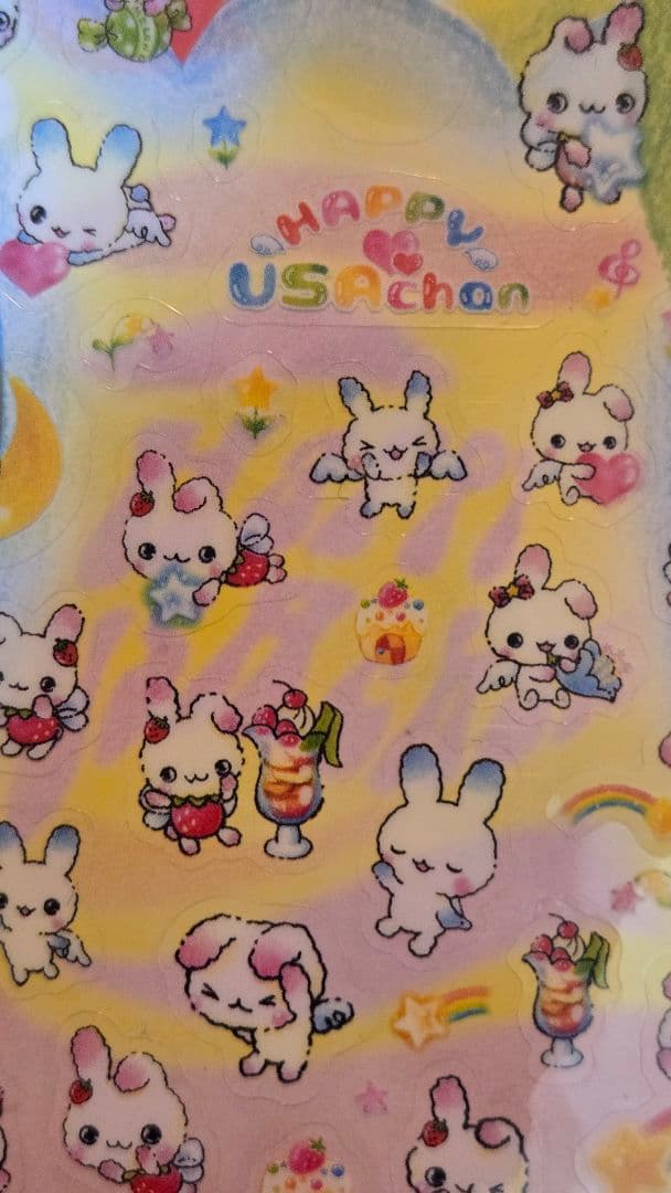 【平成レトロ】ハッピーうさちゃん シールメモ帳セット