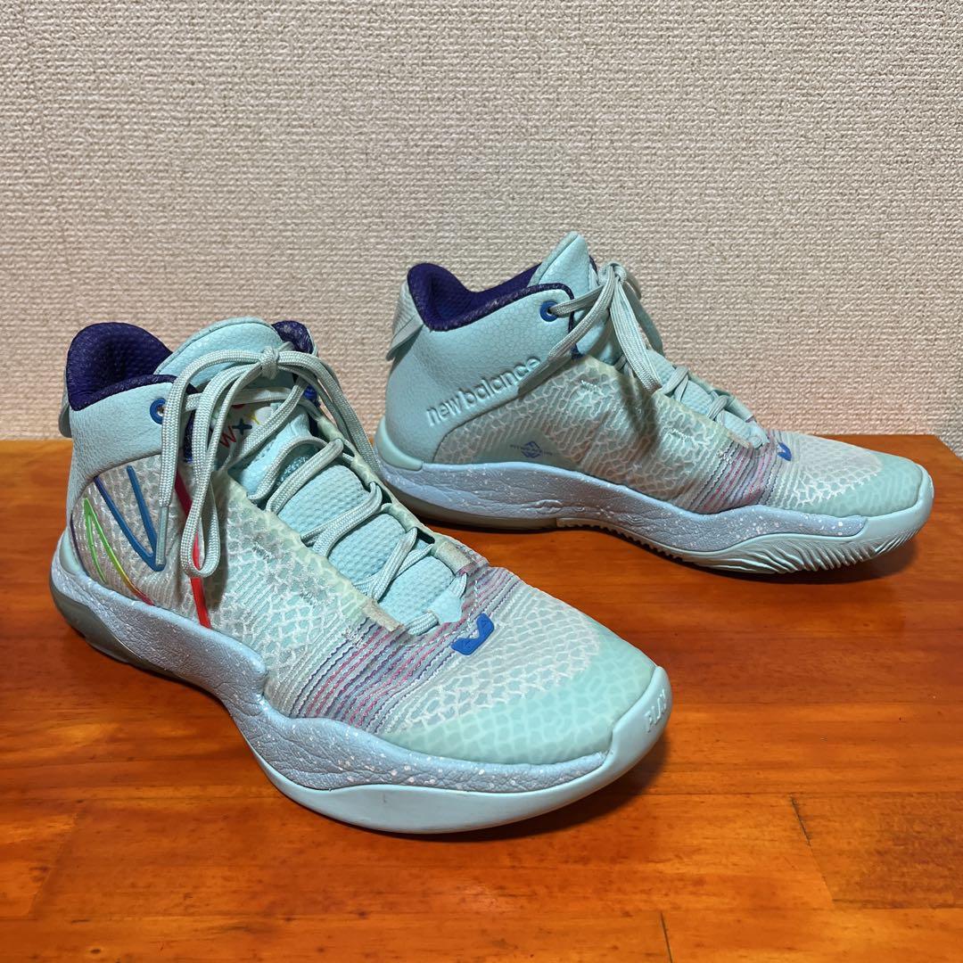 ニューバランス バスケットシューズ 25.5cm ミントブルー