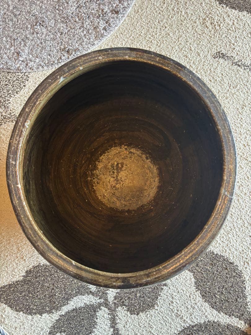 丹波焼　赤土部灰釉甕　大壺 時代物 骨董品アンティーク