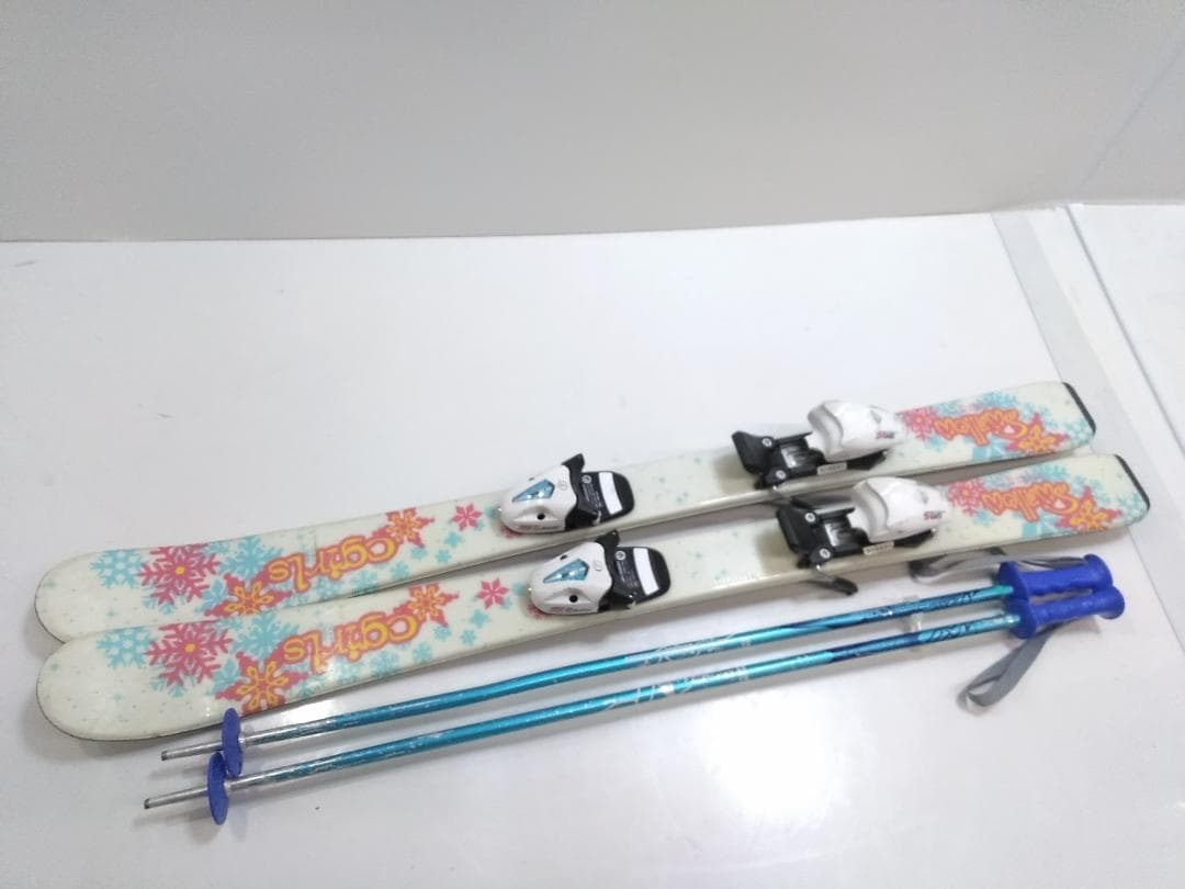 女の子 ジュニアスキー4点セット スワロー 110cm ブーツ カザマ22cm◇