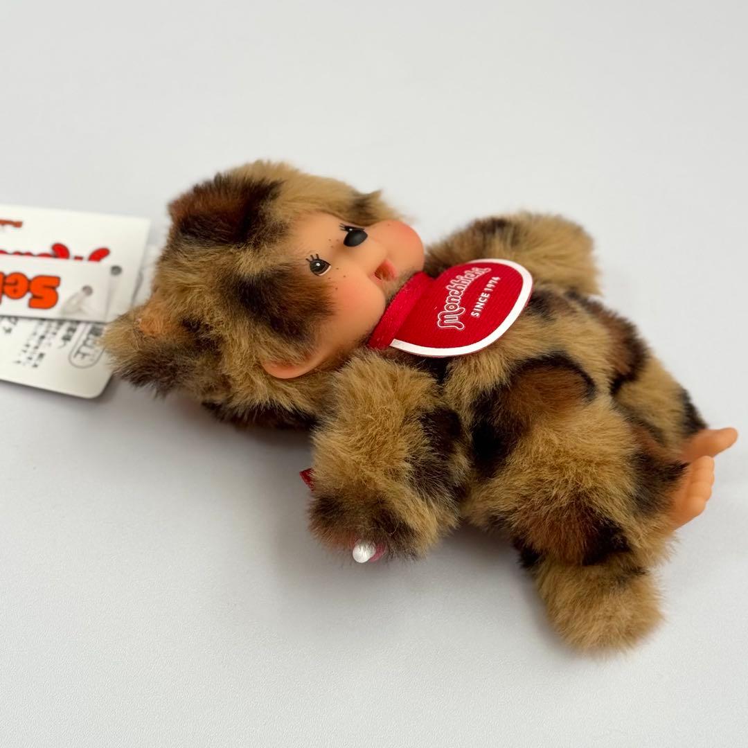 カスタム モンチッチSSキーチェーン ヒョウ柄（ブラウン)