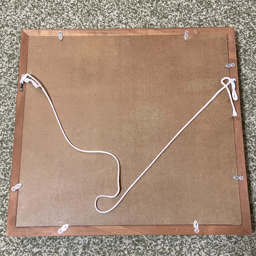 家紋額 開運 立体打出紋 丸に木瓜 まるにもっこう 銅板製 木製額縁