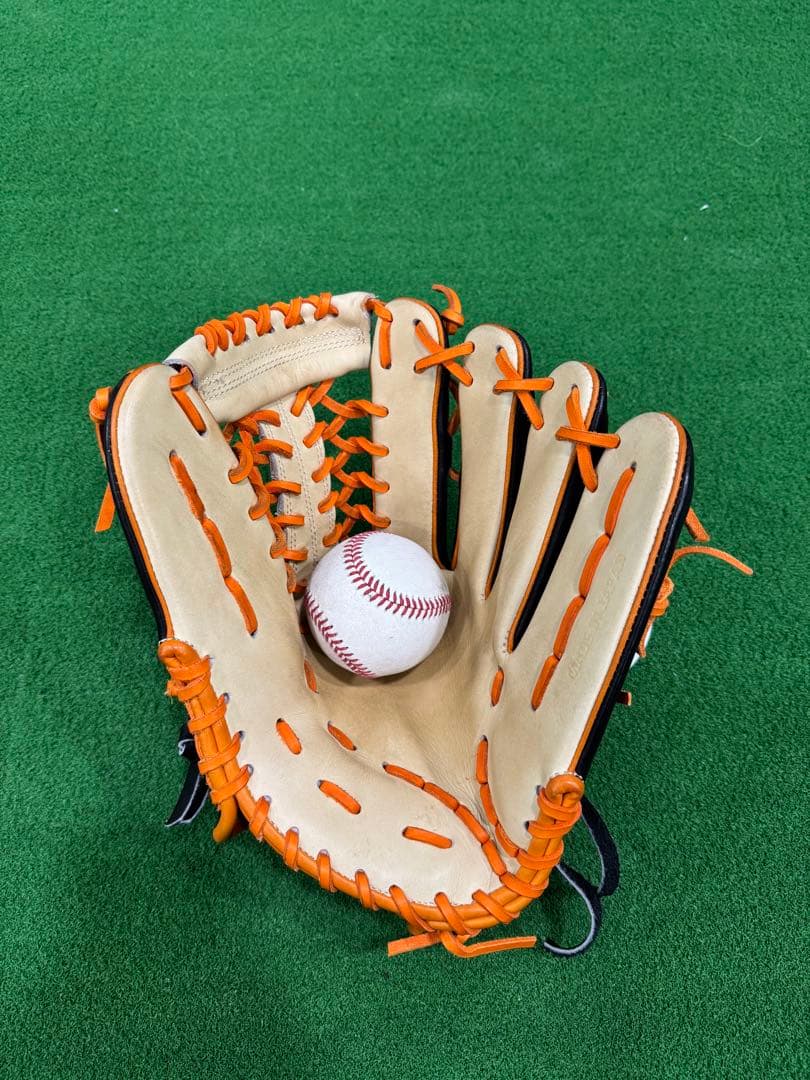 今が大チャンス❗️ AG硬式特殊重心グローブ　オーダー外野用VREAXシール加工済