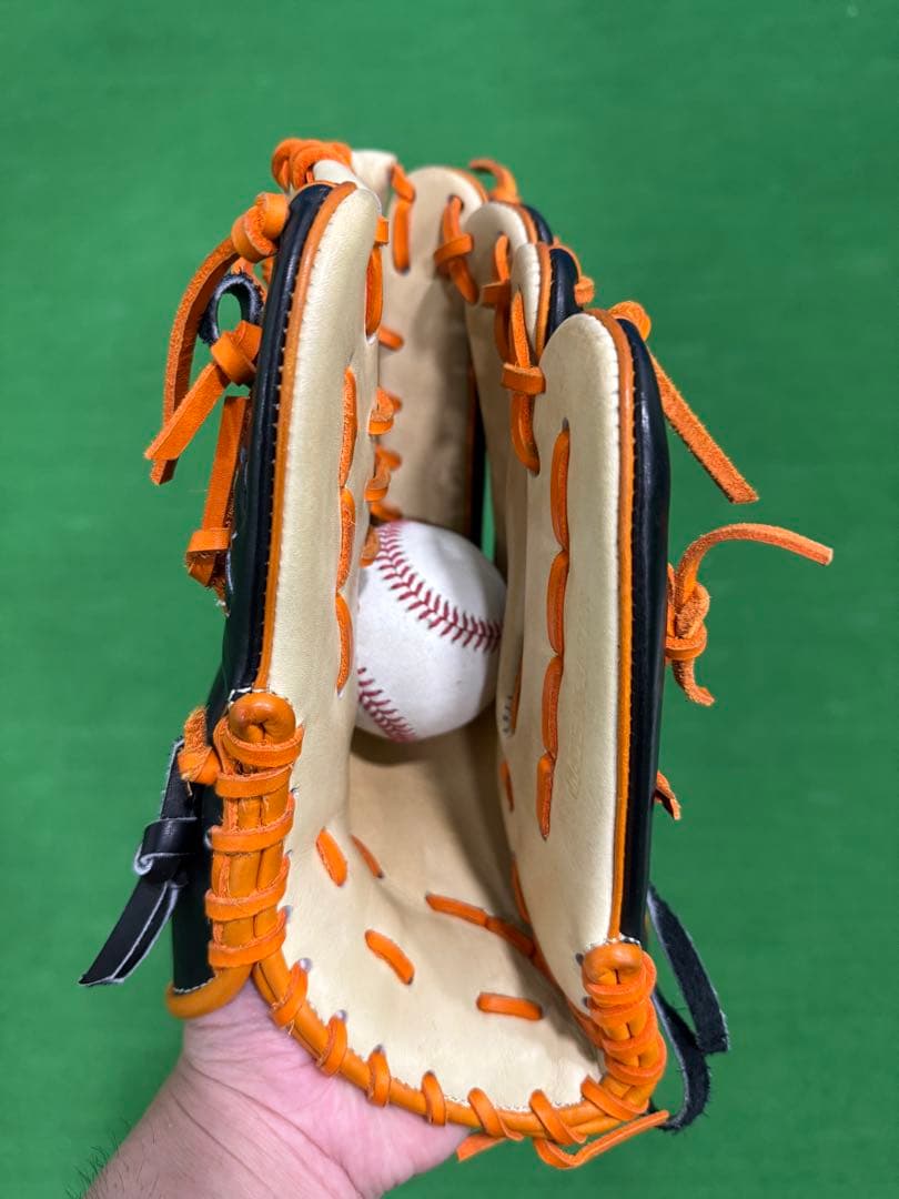 今が大チャンス❗️ AG硬式特殊重心グローブ　オーダー外野用VREAXシール加工済