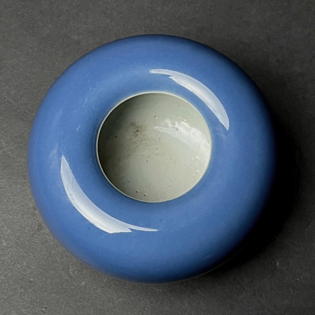 唐物 天藍釉水洗 大清康煕年製 款 中国美術 古玩 SN45