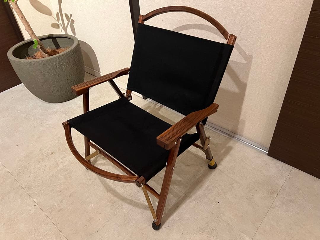 カーミットチェア　黒　真鍮　ヒジラク　ノビタ　【二脚セット】