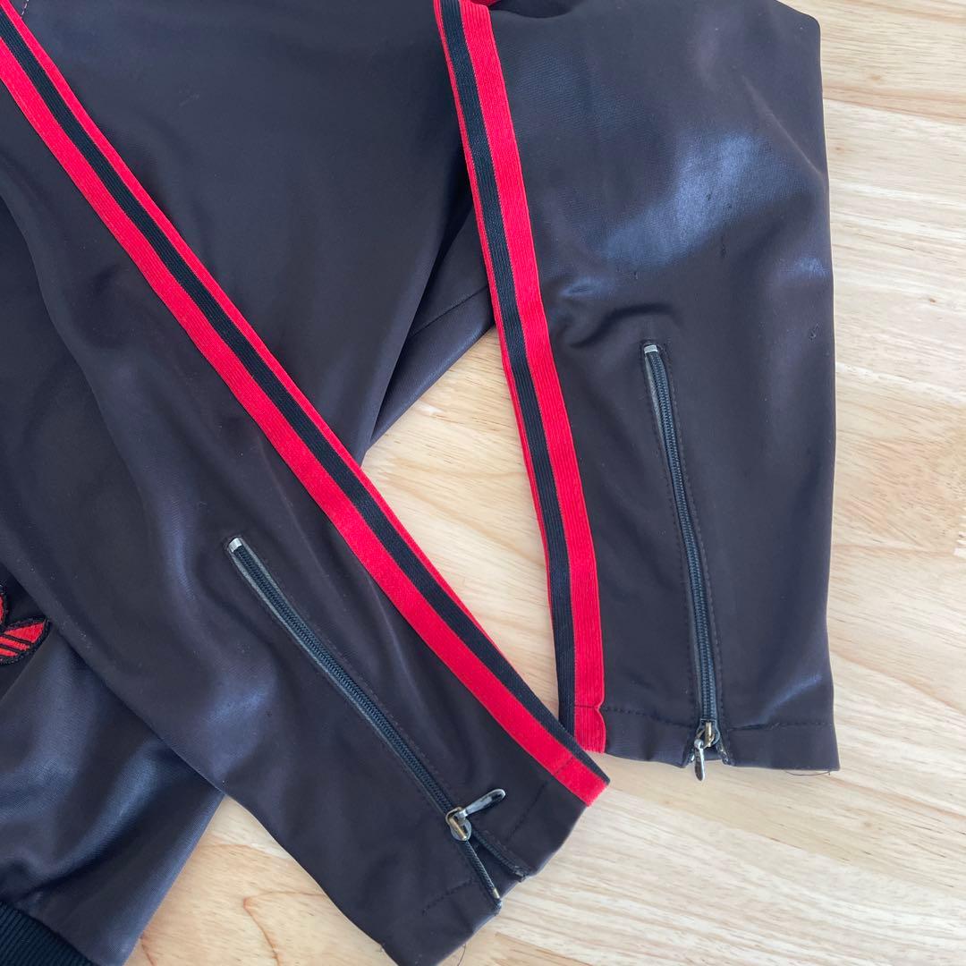 〜80's adidas アディダス　トラックジャージ　ブラック　レッド