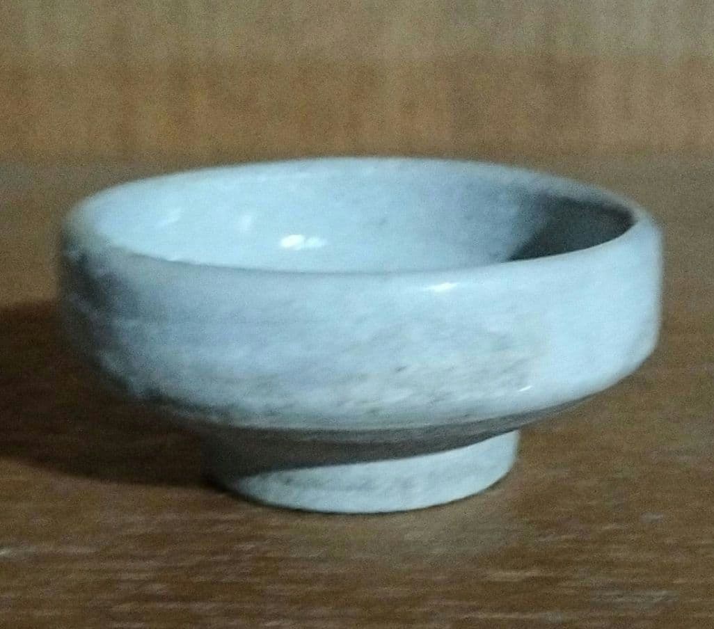 骨董　瀬戸　美濃　灰釉　酒杯　５客