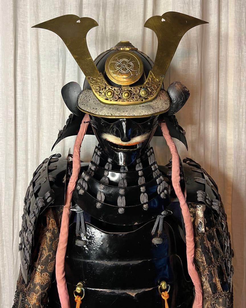 【BLACK】【越前朝倉家 鎧】日本甲冑【等身大】鎧一式【清掃•除菌】済