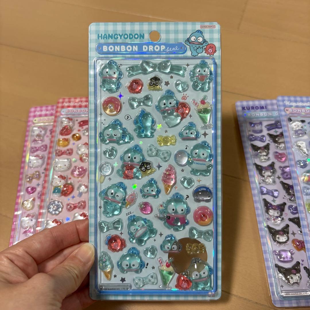 新品　ボンボンドロップシール　サンリオ　はぴだんぶい　まとめ売り　5種