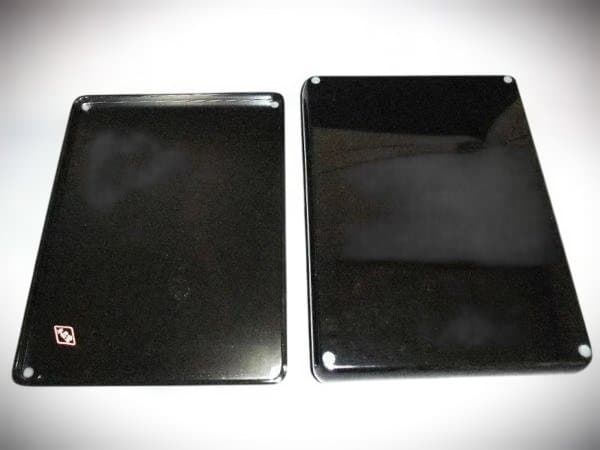 本荘塗 文箱 硯箱 天然木 本漆器 赤黒スパイラル模様