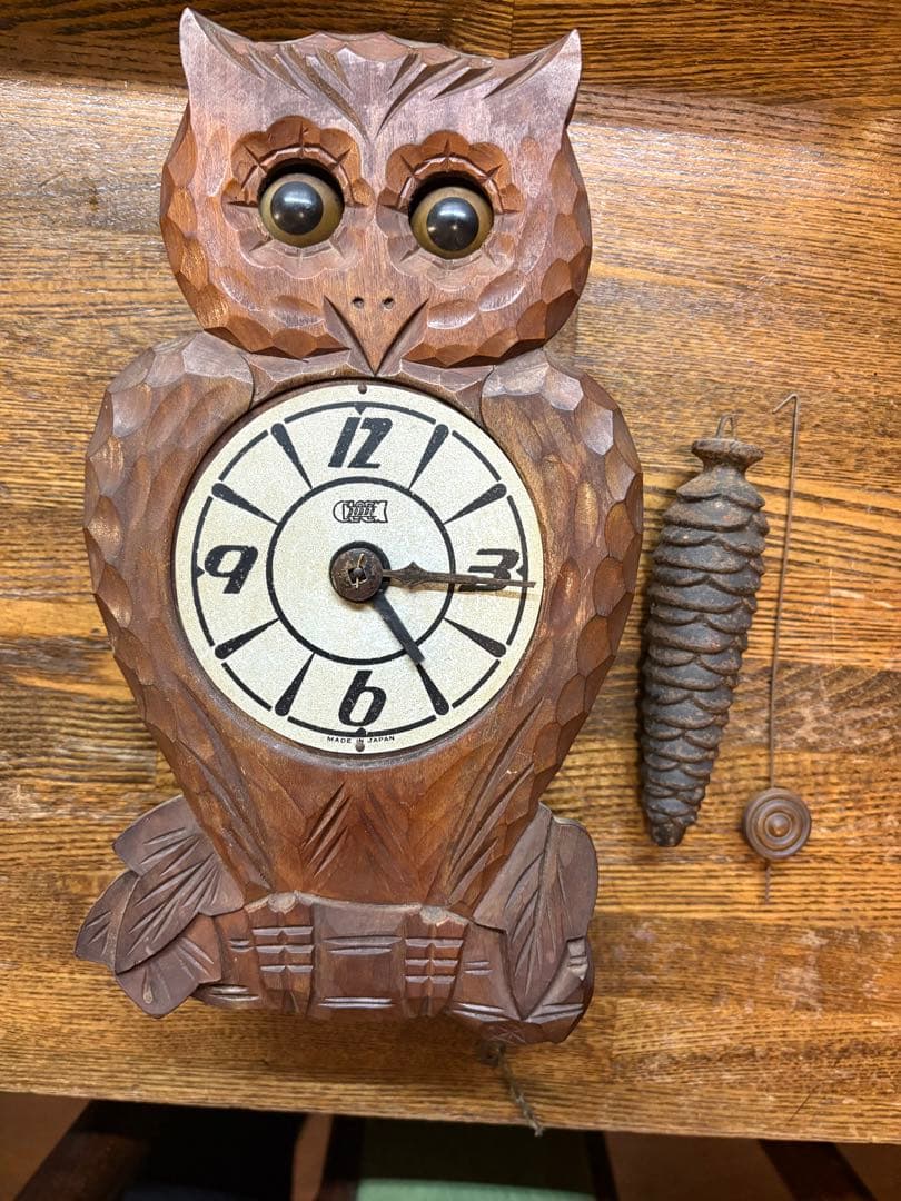 アンティーク梟時計