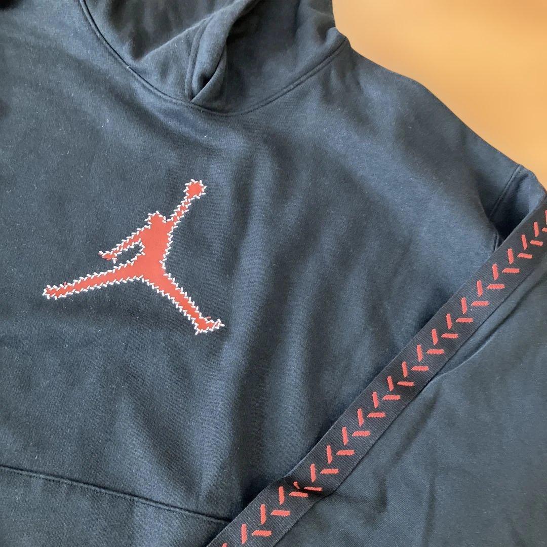 早い者勝ち！Jordan ブラック フーディーとパンツセット　Ｌ