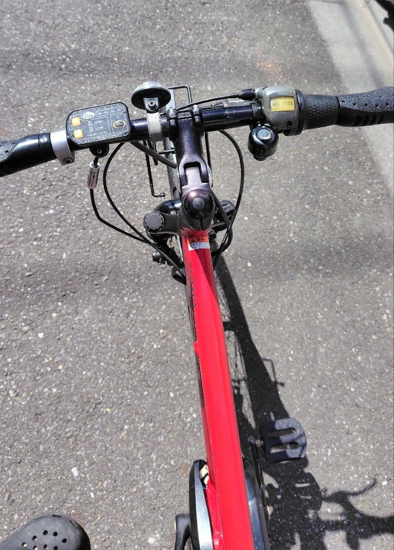 電動アシスト自転車　ヤマハPAS　ブレイス　26インチ　赤　バッテリー、充電器付