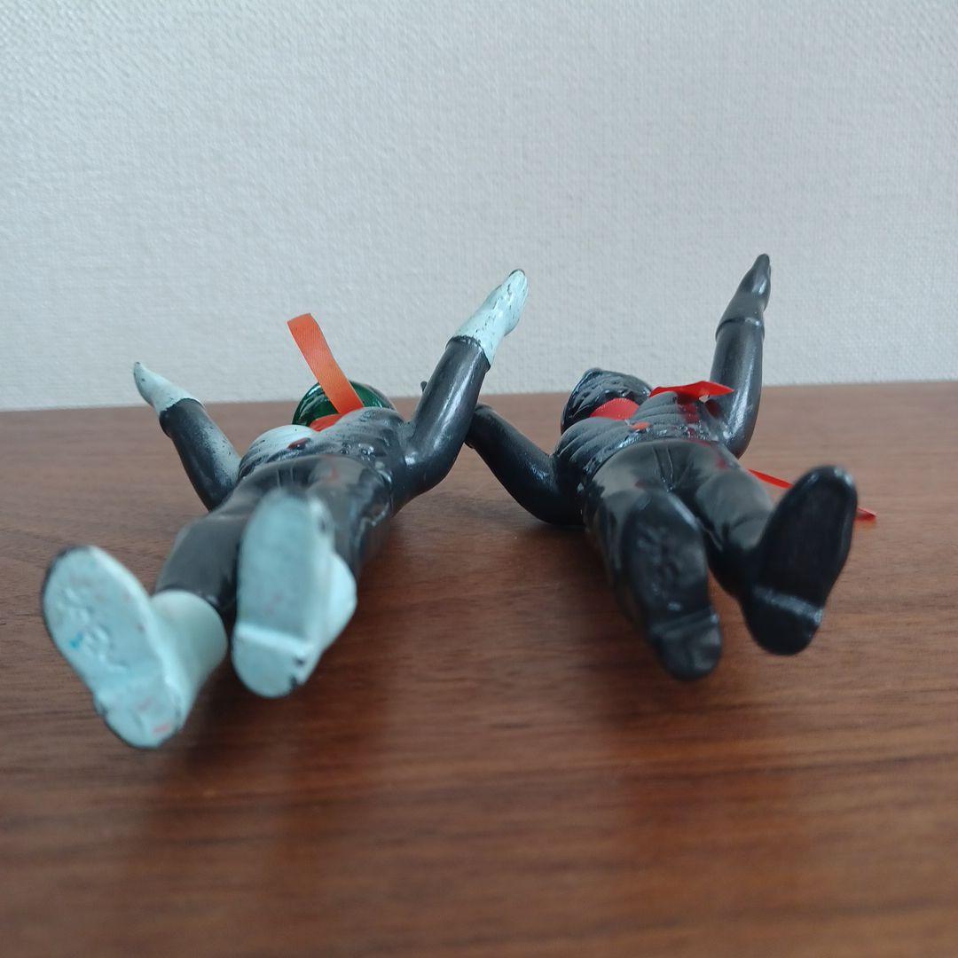 当時ものバンダイ「仮面ライダー」ミニソフビフィギュア2体セット