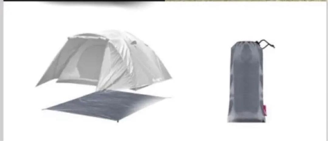 【新品】ドームテント 3人〜4人用　+ グランドシート付　人気　キャンプ