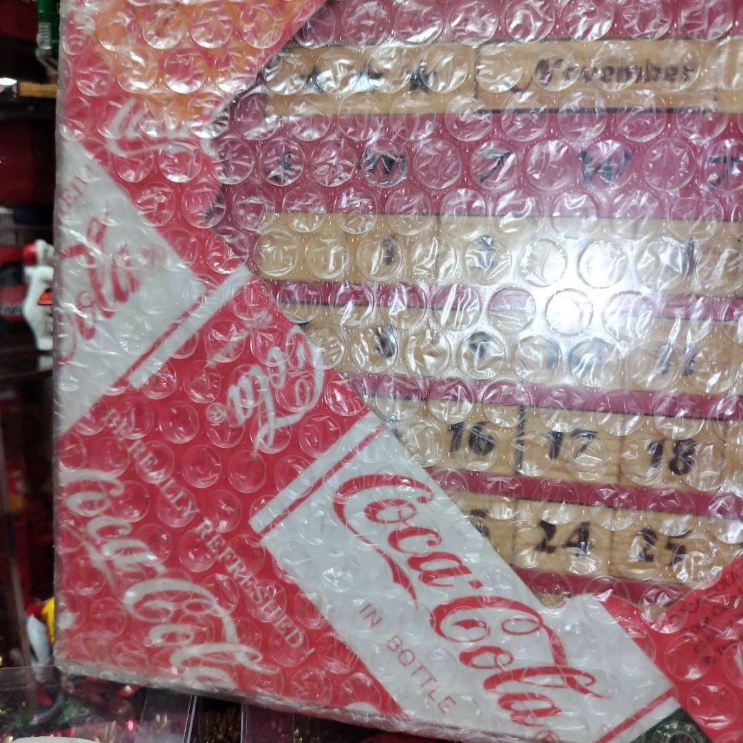 Ｓ★商品Ｎｏ.３７３１★Ｃｏｃａ―Ｃｏｌａグッズ★ネオンライト木製カレンダー新品