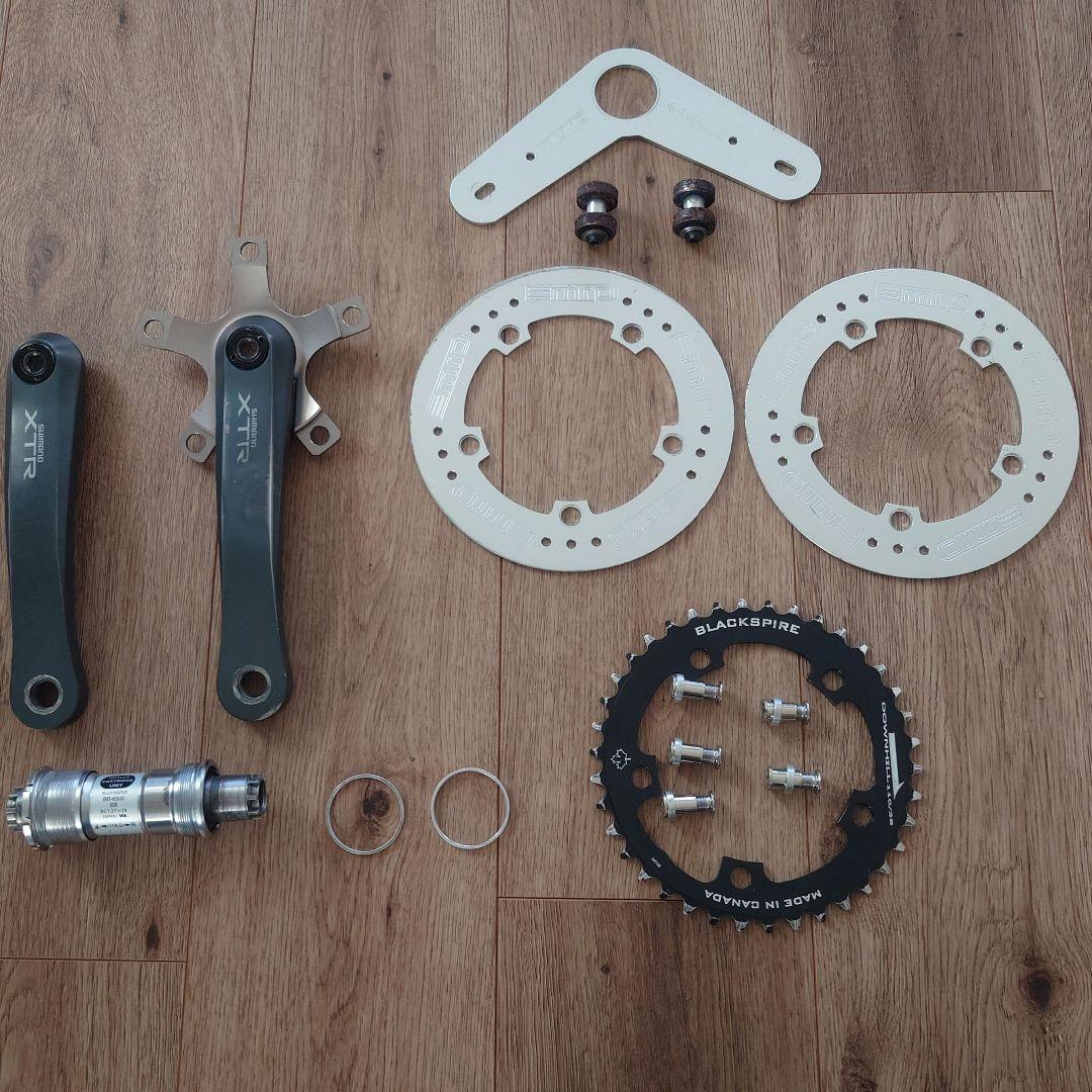 シマノ XTR FC-M951 クランクセット MRP 付き オールドDH