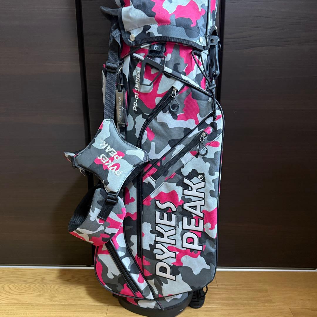 PYKES PEAK スタンド式 キャディバッグ ゴルフバッグ カモフラージュ