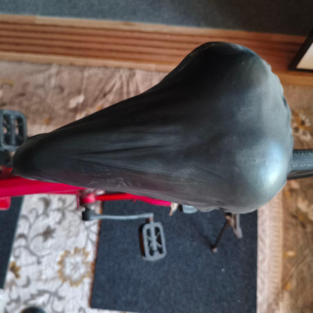 Jeep 折りたたみ自転車 赤 前カゴ付き 6段変速 送料込み