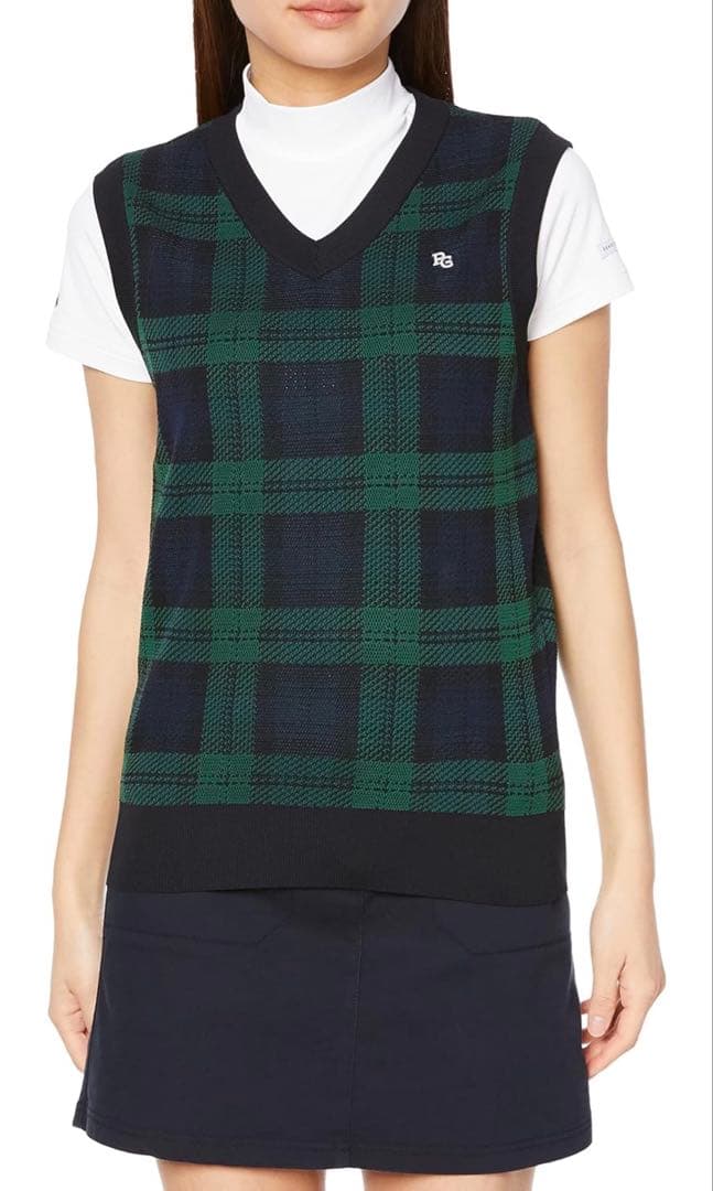 タグ付き新品　パーリーゲイツ　レディース Vネックニットベスト