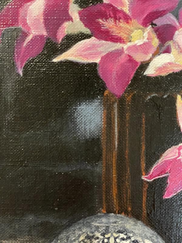 「真作」ピジョット「ラン」静物画　油彩画　額装　サイン有り