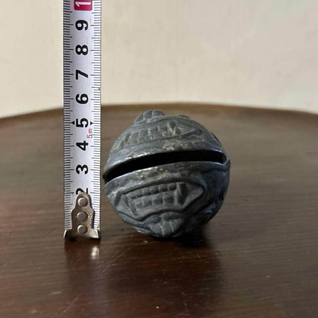 鬼面　鈴　1点　李朝　朝鮮古美術　柄付神鈴 銅鈴 神具 仏教美術　アンティーク