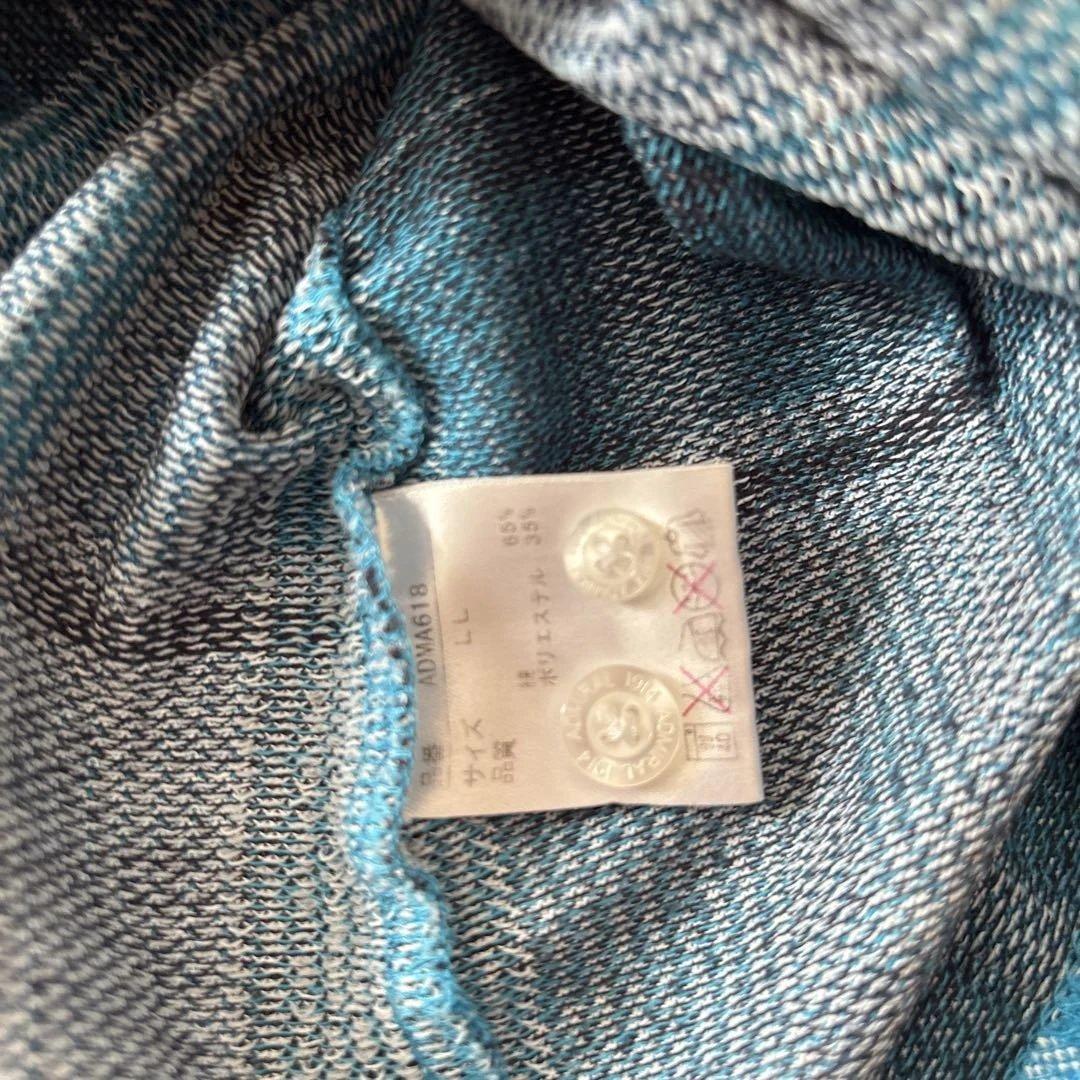 Admiral ゴルフウェア　青　チェック柄　ポロシャツ