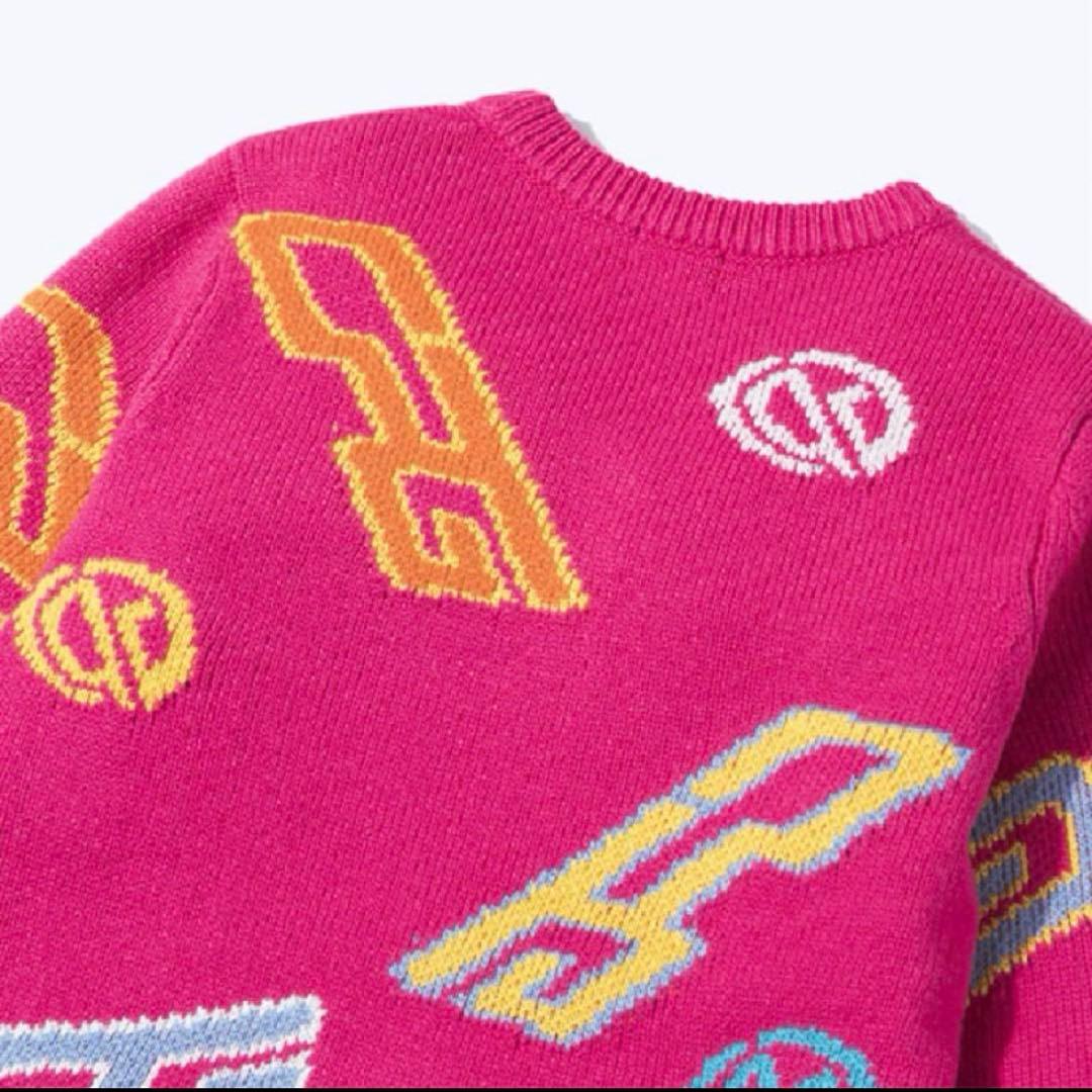 CPG GOLF クルーネックロゴ柄ニット