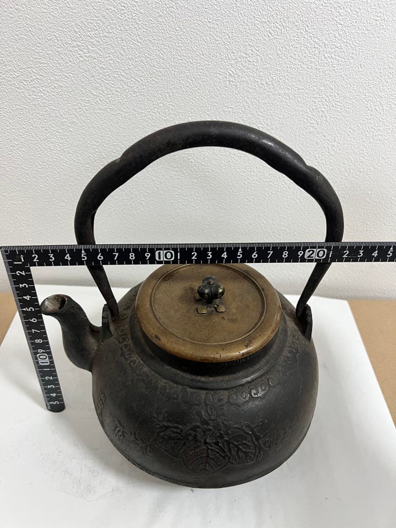 時代物 龍文堂造 鉄瓶 茶道具