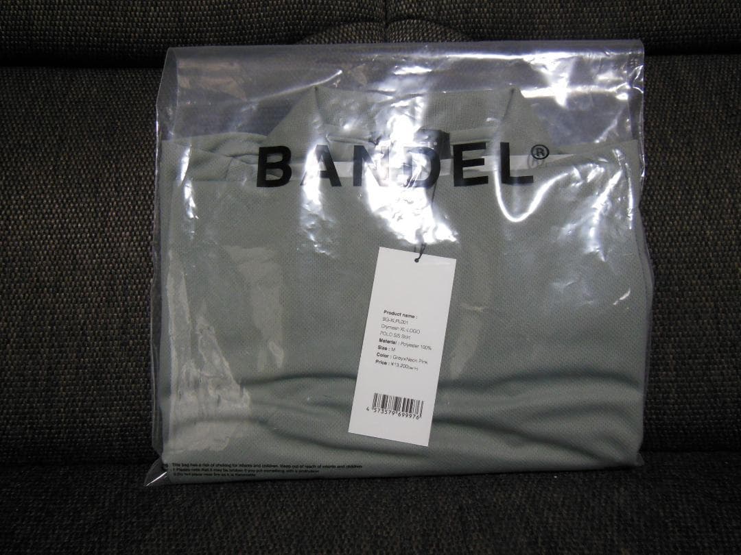 新品 バンデル ドライメッシュ ポロシャツ グレー×ネオンピンク Mサイズ