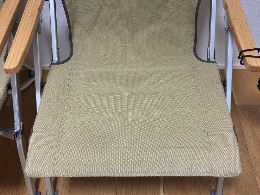 スノーピーク　ローチェア30 カーキ、ローチェアクッションプラス、カップホルダー