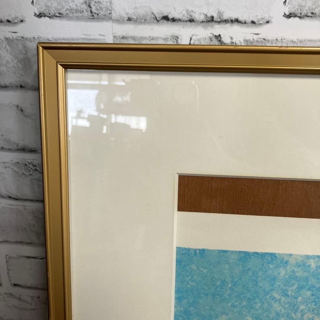 風景画 絵画 アート 水辺の街並み ヨット 額装 ゴールドフレーム インテリア